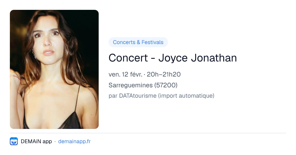 Concert - Joyce Jonathan — Sarreguemines