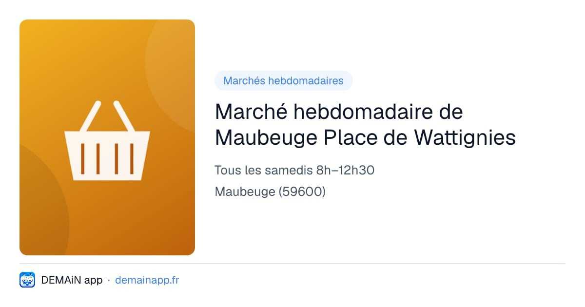 Marché hebdomadaire de Maubeuge Place de Wattignies — Maubeuge