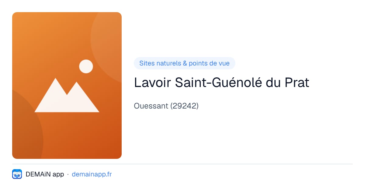 Lavoir Saint-Guénolé du Prat — Ouessant