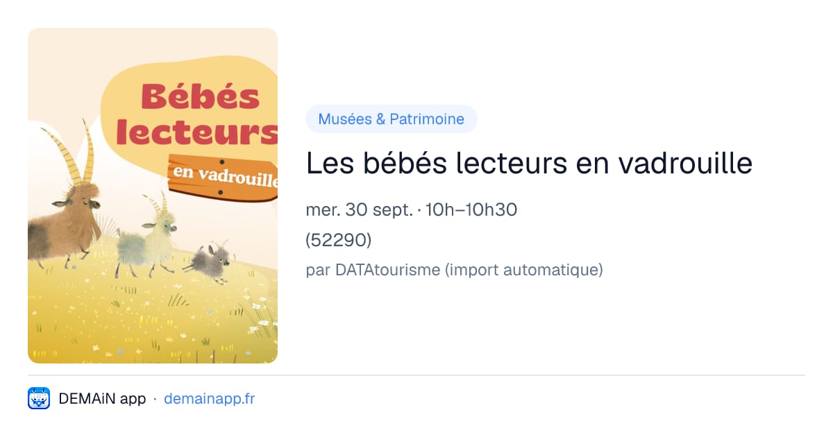 Les bébés lecteurs en vadrouille