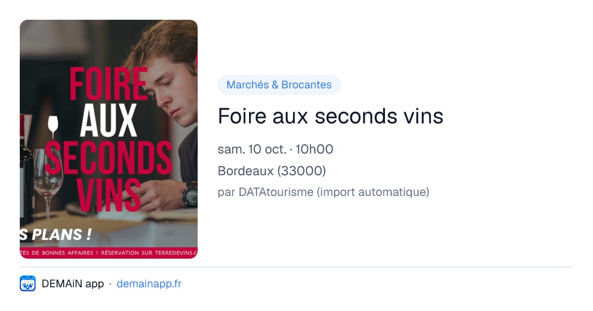Foire aux seconds vins — Bordeaux