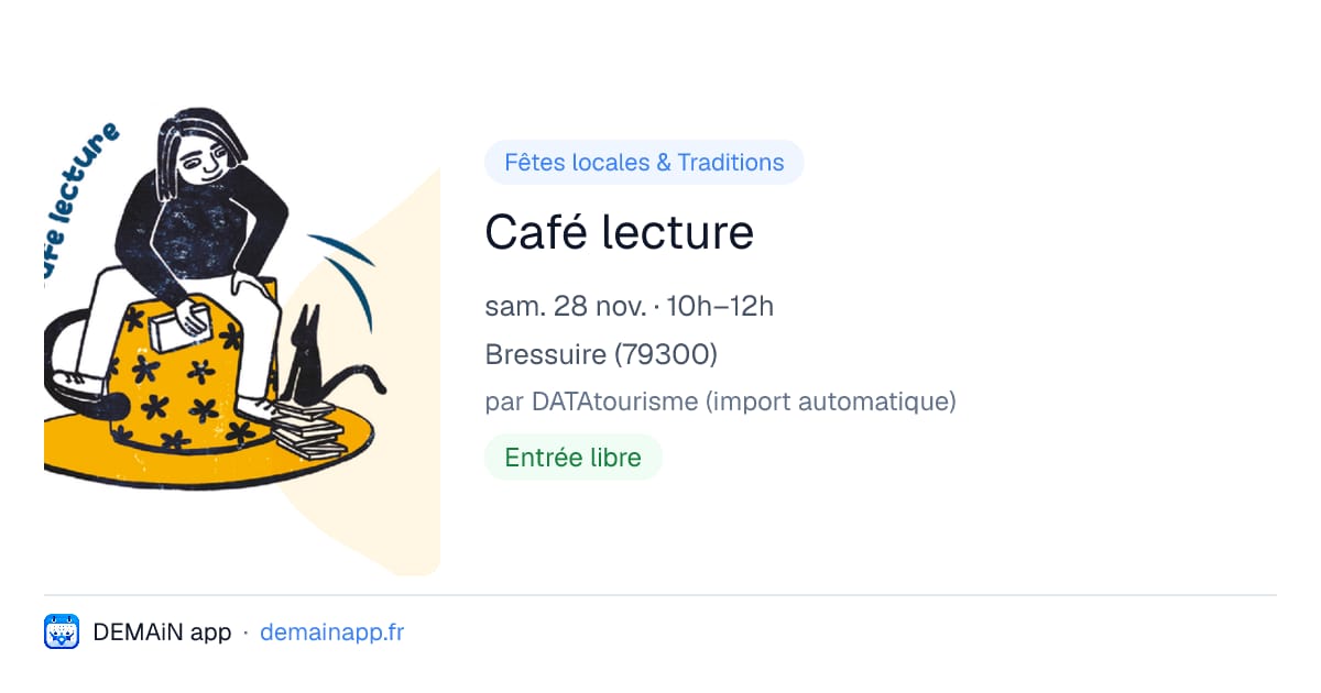 Café lecture — Bressuire
