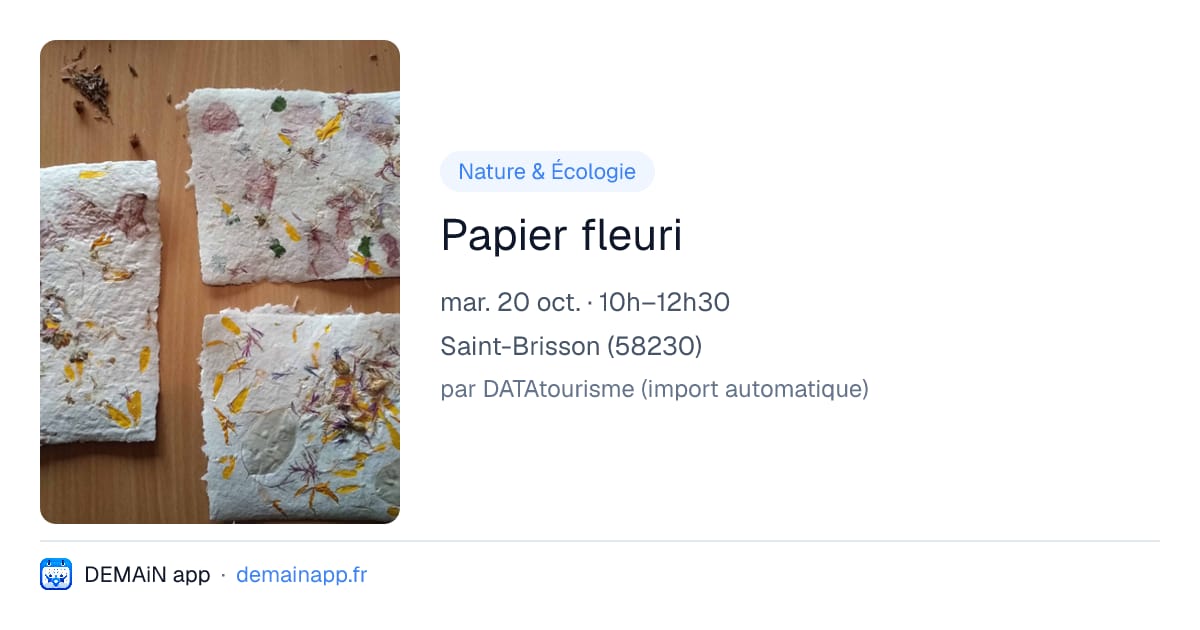 Papier fleuri — Saint-Brisson