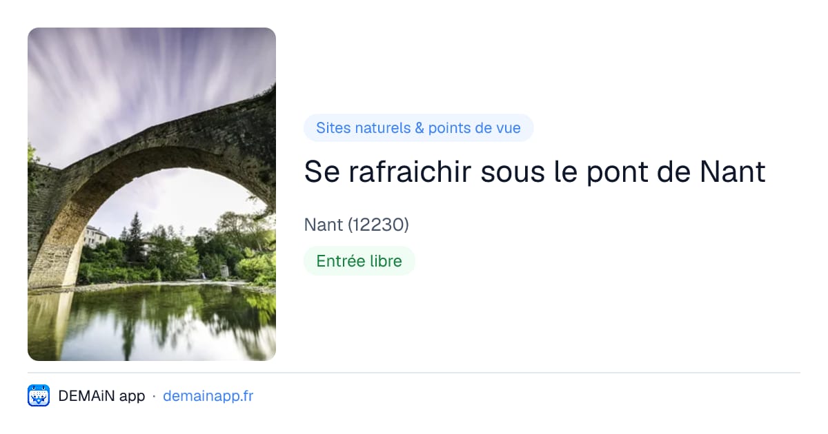 Se rafraichir sous le pont de Nant — Nant