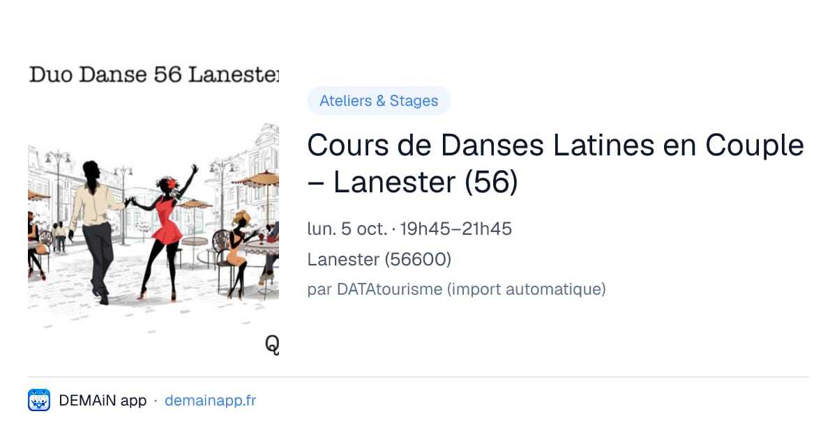 Cours de Danses Latines en Couple – Lanester (56) — Lanester