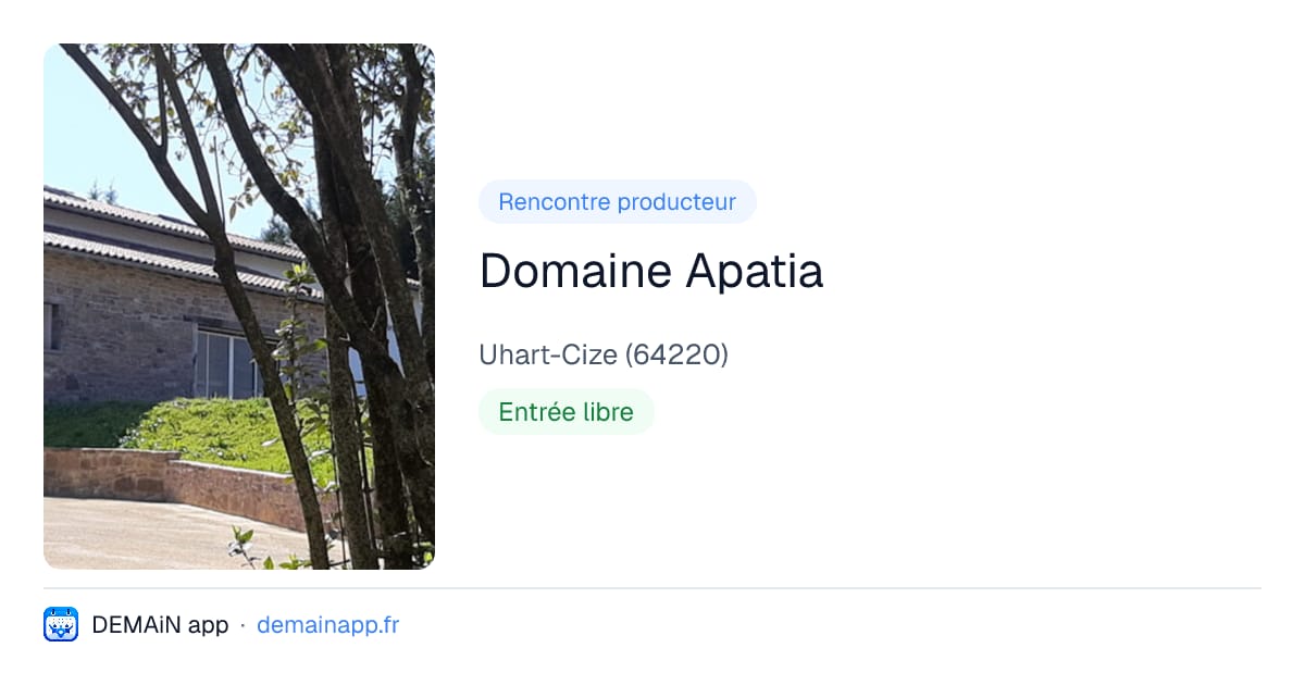 Domaine Apatia — Uhart-Cize