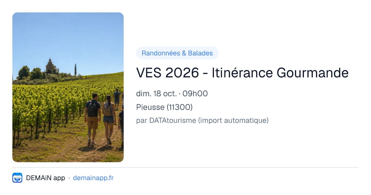 VES 2026 - Itinérance Gourmande — Pieusse