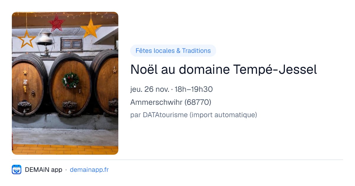 Noël au domaine Tempé-Jessel — Ammerschwihr
