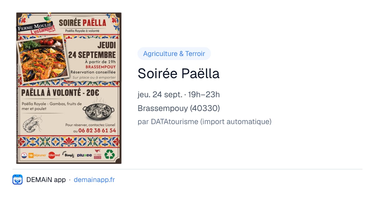 Soirée Paëlla — Brassempouy