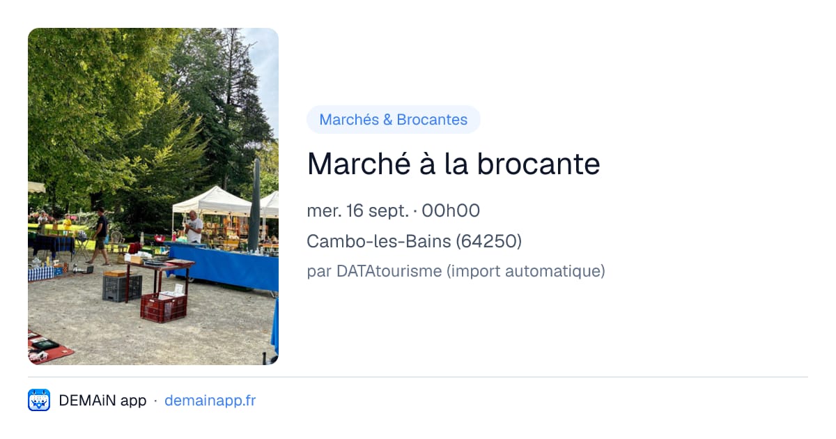 Marché à la brocante — Cambo-les-Bains