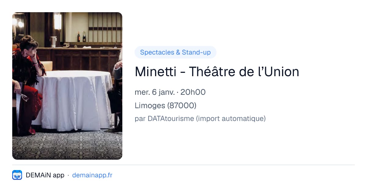 Minetti - Théâtre de l’Union — Limoges