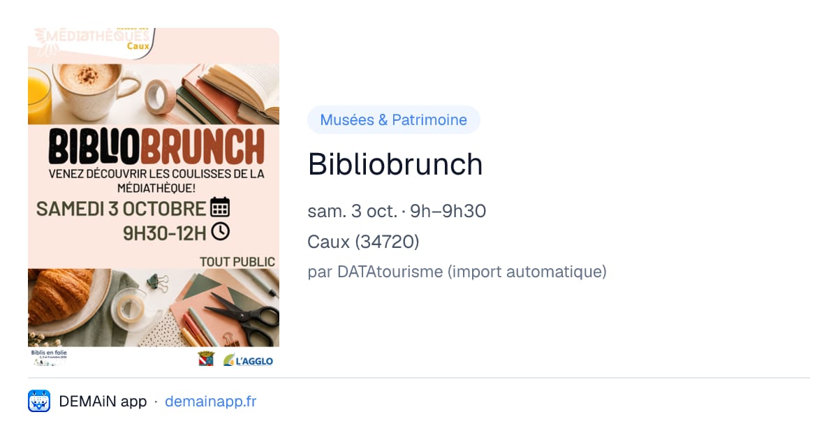 Bibliobrunch — Caux