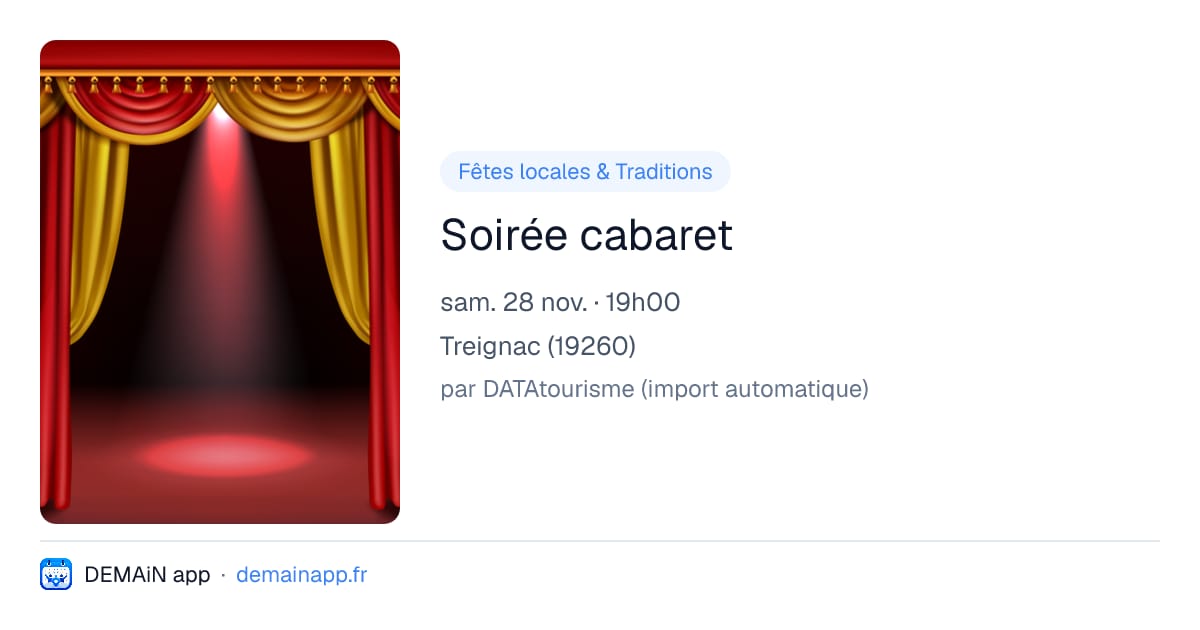 Soirée cabaret — Treignac