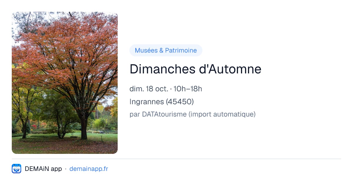 Dimanches d'Automne — Ingrannes