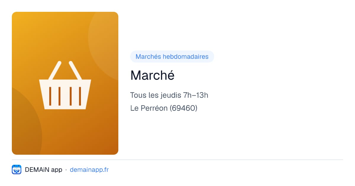 Marché — Le Perréon