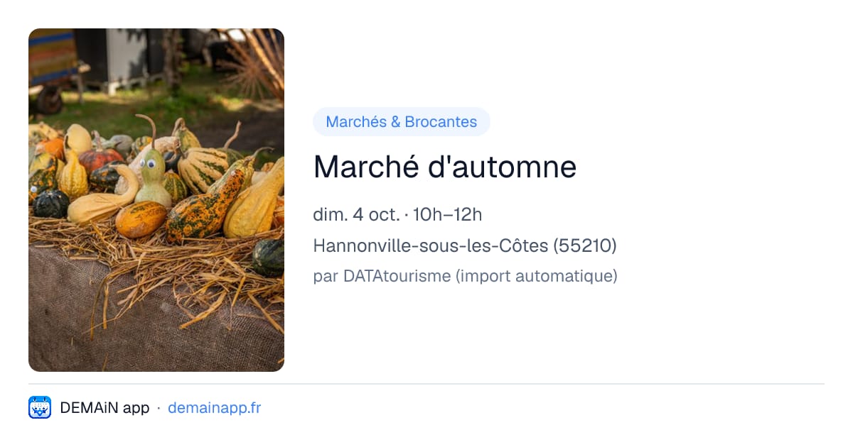 Marché d'automne — Hannonville-sous-les-Côtes