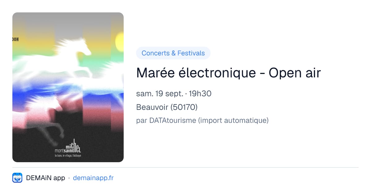 Marée électronique - Open air — Beauvoir