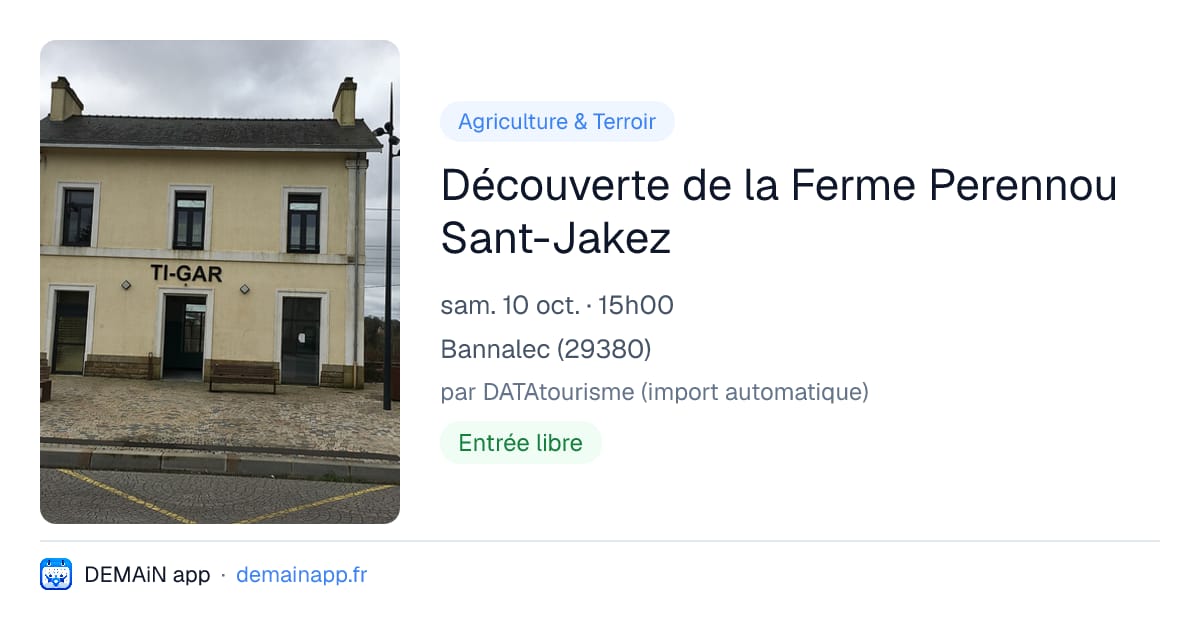 Découverte de la Ferme Perennou Sant-Jakez — Bannalec