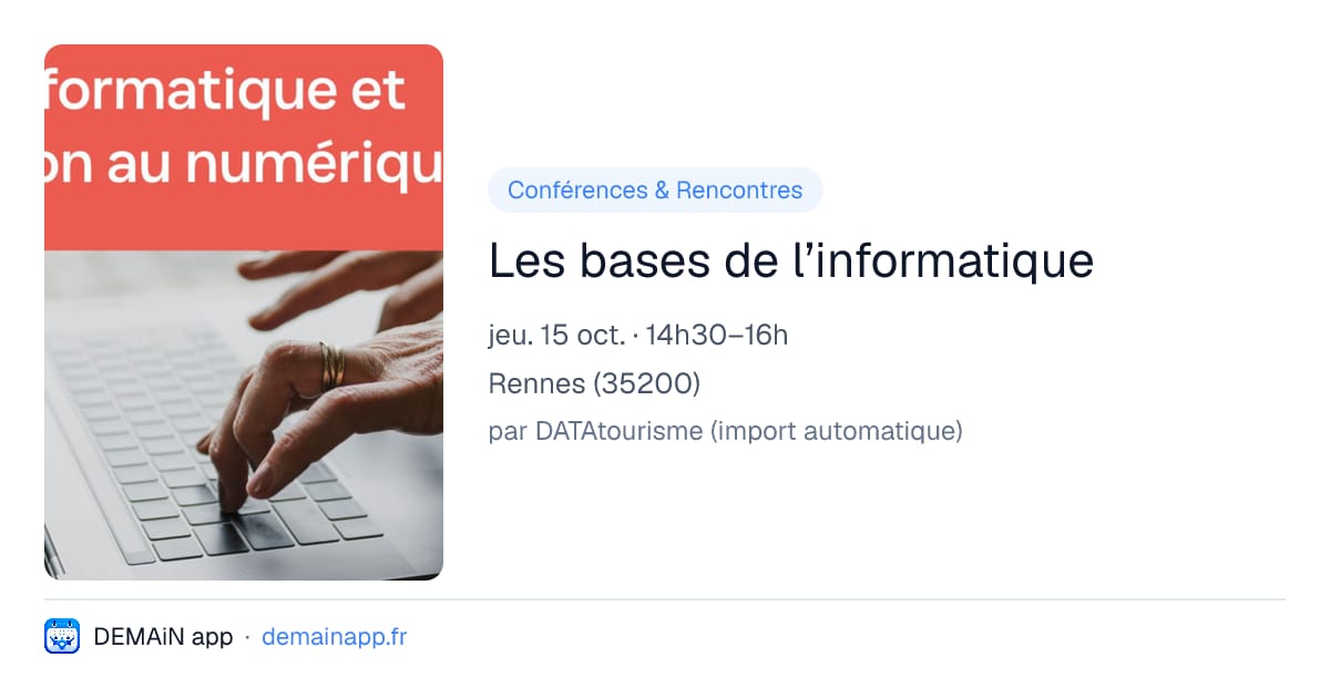 Les bases de l’informatique — Rennes