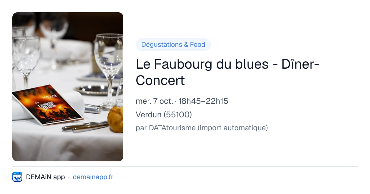 Le Faubourg du blues - Dîner-Concert — Verdun