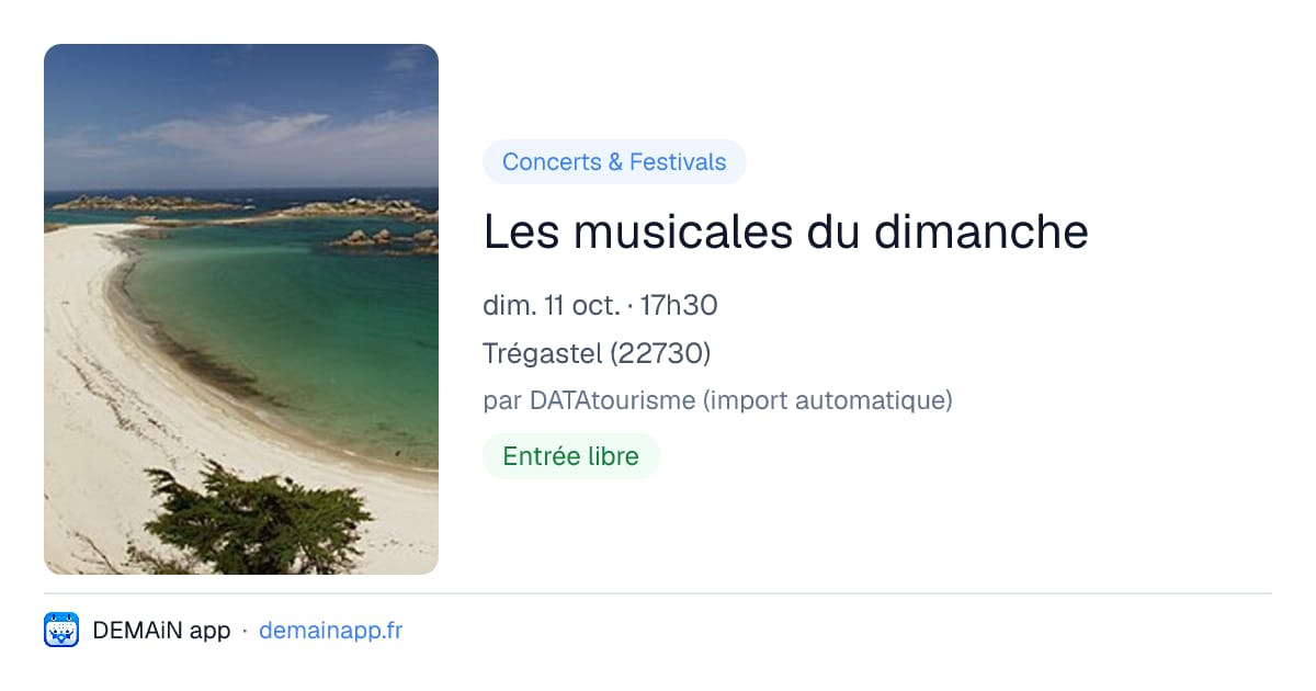 Les musicales du dimanche — Trégastel