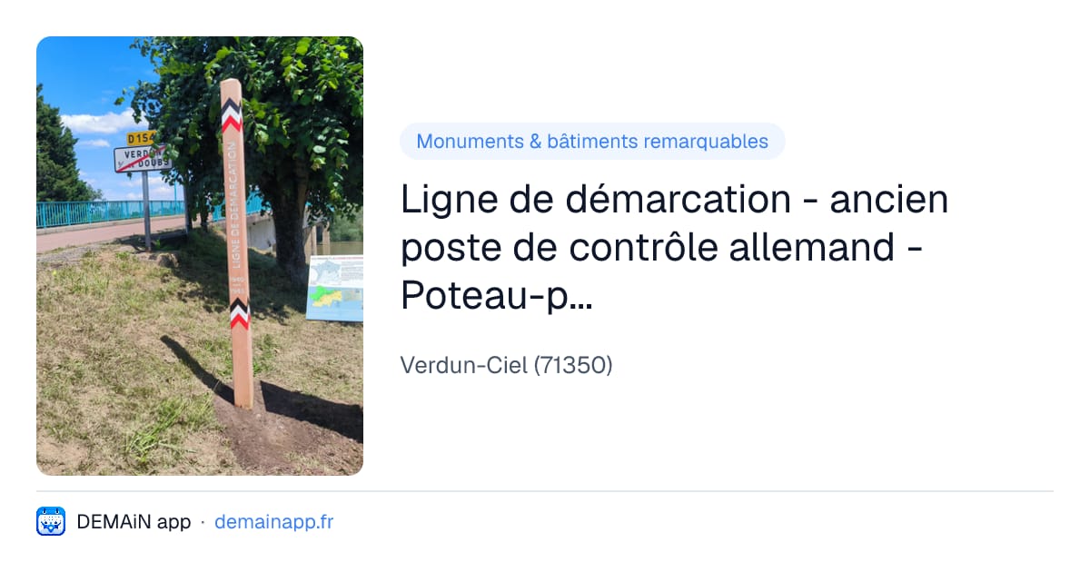 Ligne de démarcation - ancien poste de contrôle allemand - Poteau-pupitre — Verdun-Ciel