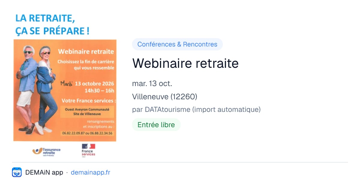 Webinaire retraite — Villeneuve