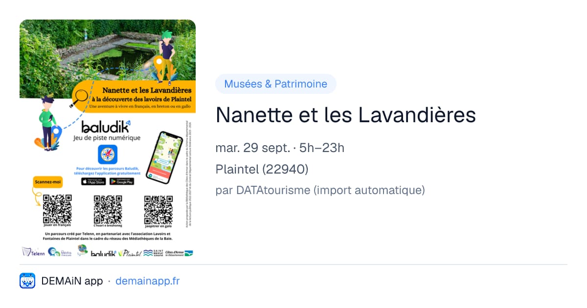 Nanette et les Lavandières — Plaintel