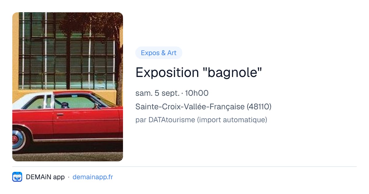 Exposition "bagnole" — Sainte-Croix-Vallée-Française