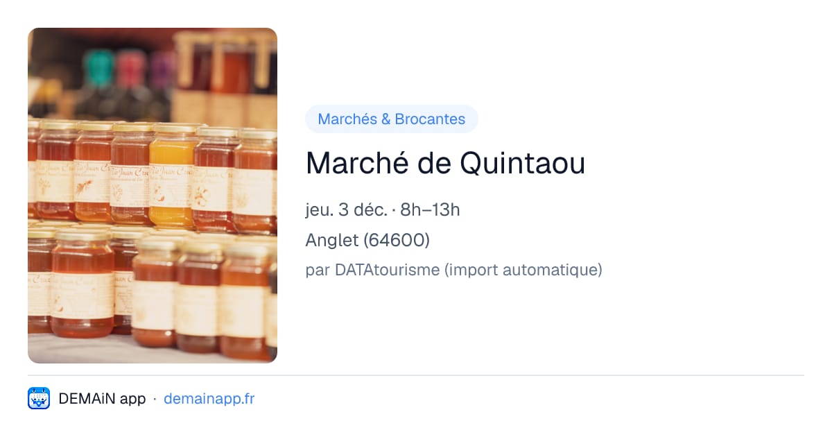Marché de Quintaou — Anglet