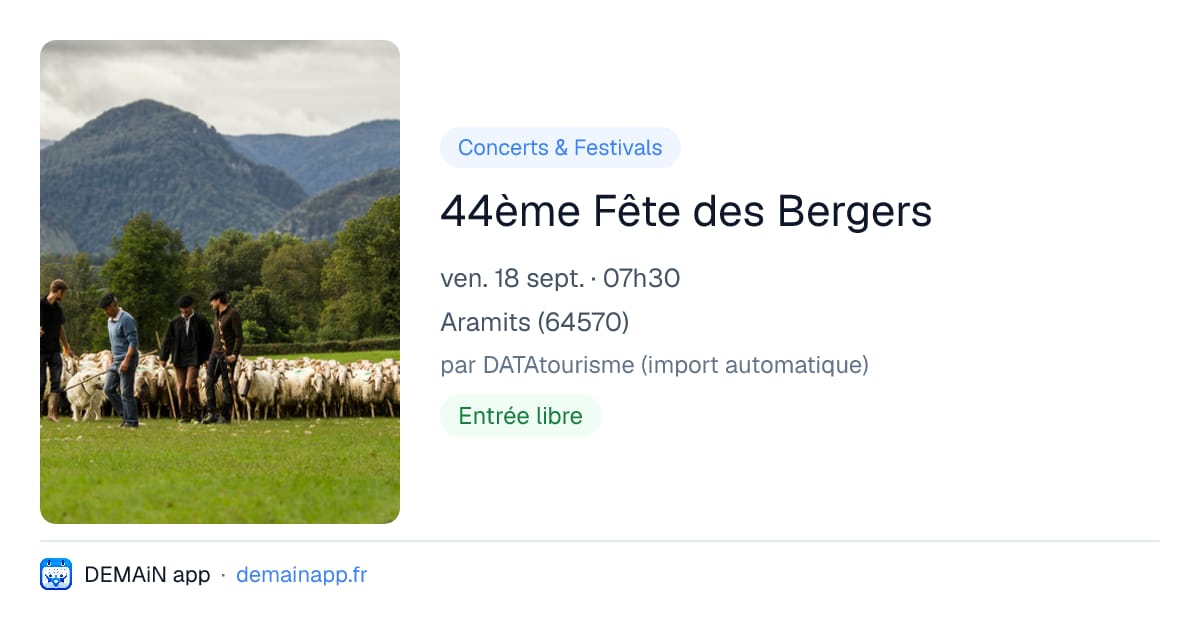44ème Fête des Bergers — Aramits