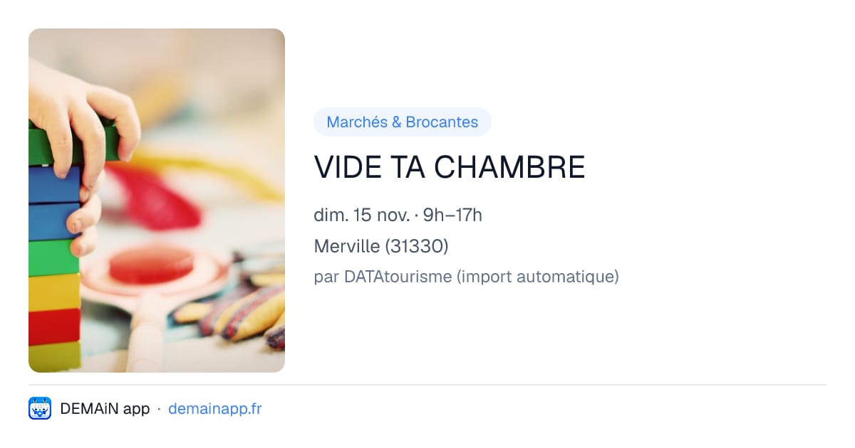 VIDE TA CHAMBRE — Merville