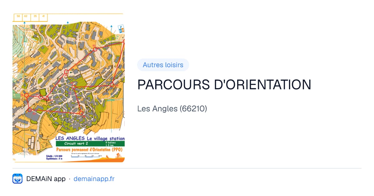 PARCOURS D'ORIENTATION — Les Angles