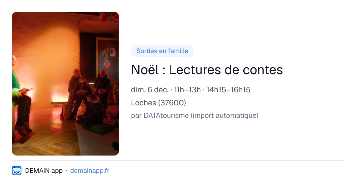 Noël : Lectures de contes — Loches