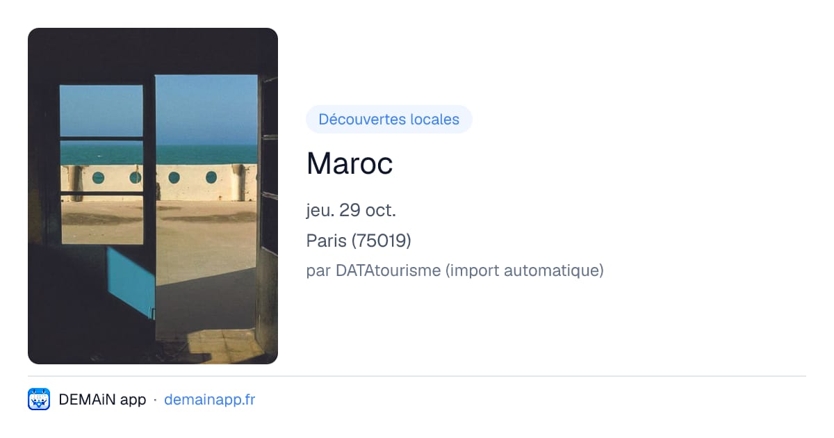 Maroc — Paris