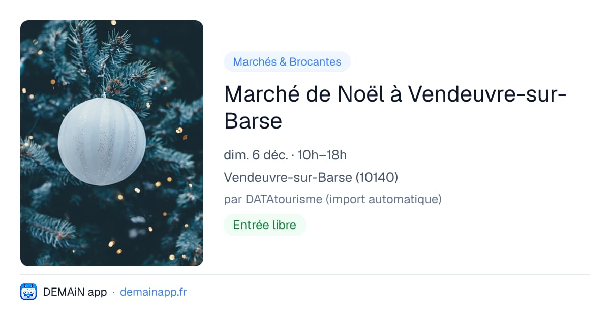 Marché de Noël à Vendeuvre-sur-Barse — Vendeuvre-sur-Barse