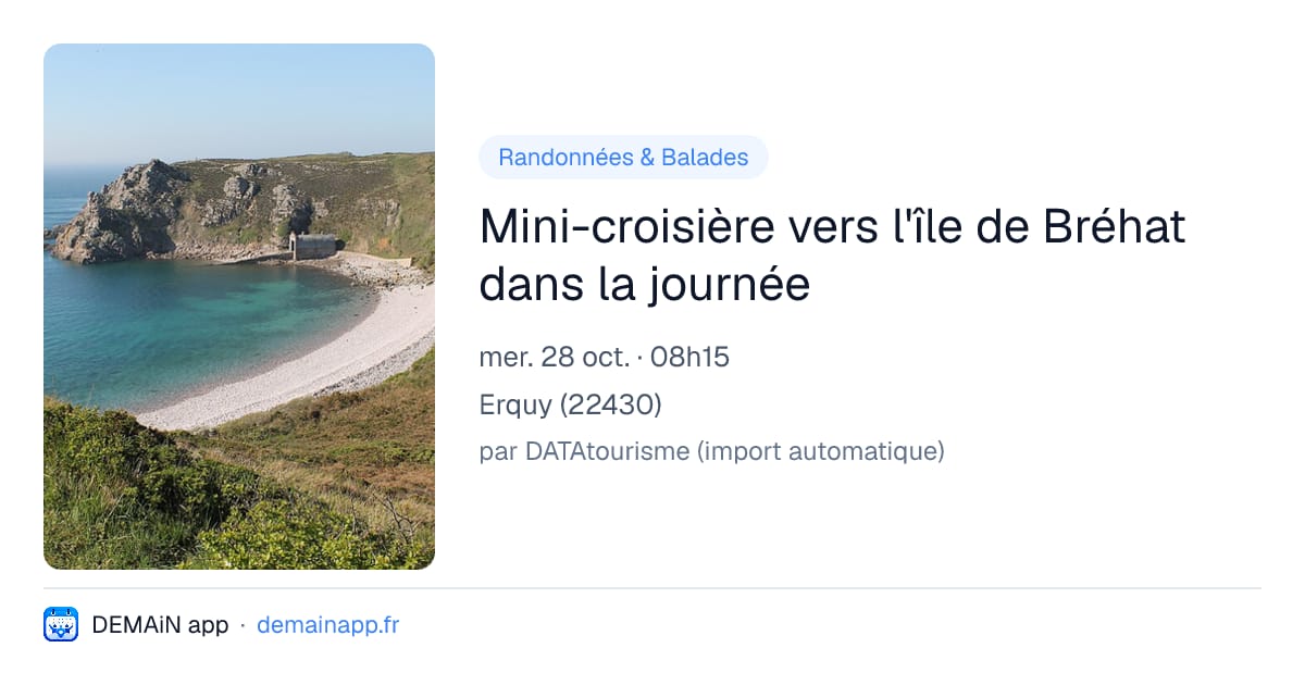Mini-croisière vers l'île de Bréhat dans la journée — Erquy