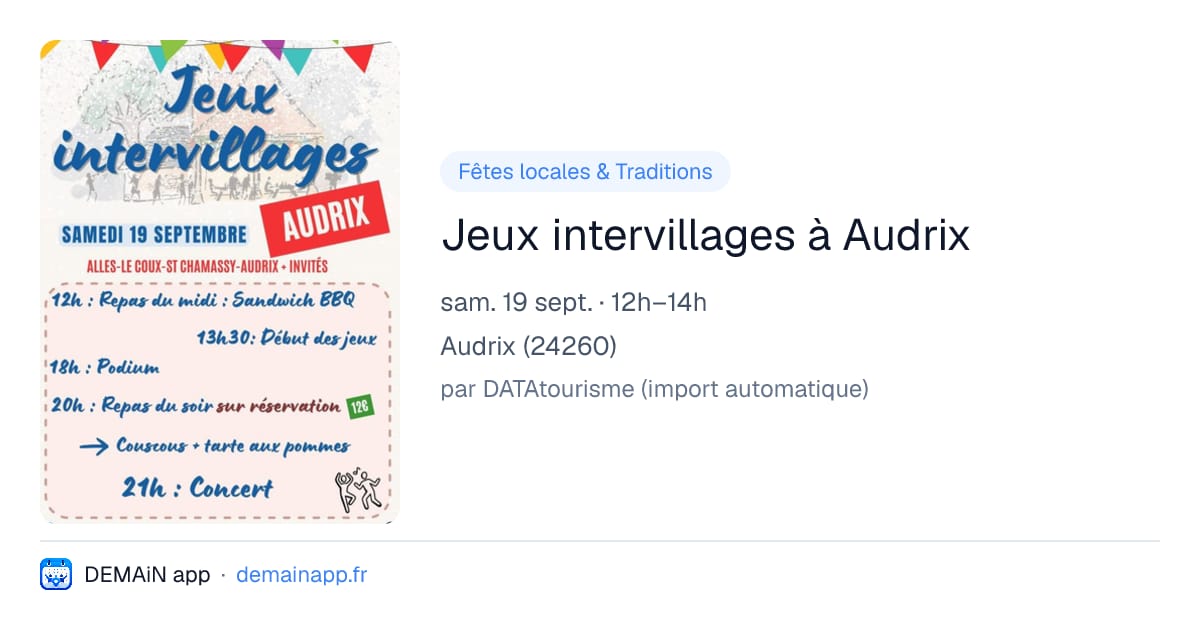 Jeux intervillages à Audrix — Audrix