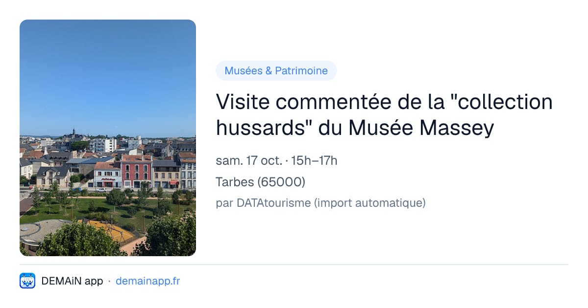 Visite commentée de la "collection hussards" du Musée Massey — Tarbes
