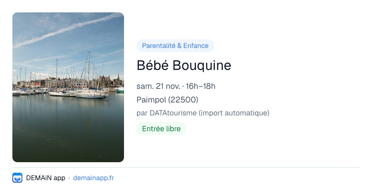 Bébé Bouquine — Paimpol
