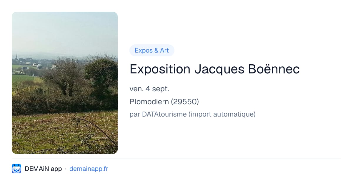 Exposition Jacques Boënnec — Plomodiern