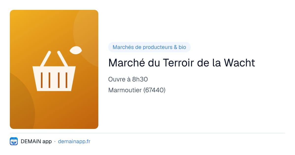 Marché du Terroir de la Wacht — Marmoutier
