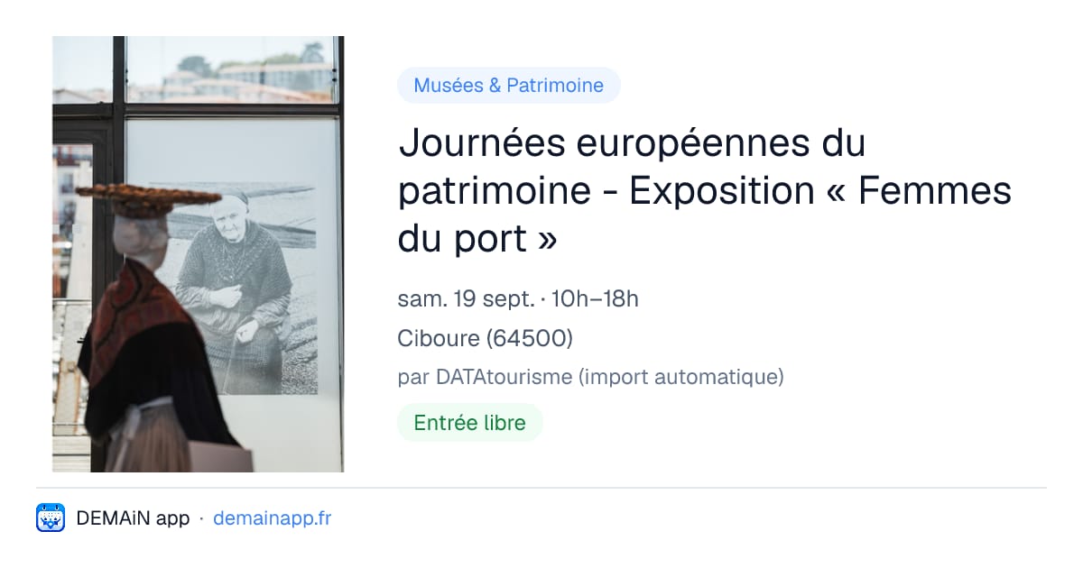 Journées européennes du patrimoine - Exposition « Femmes du port » — Ciboure