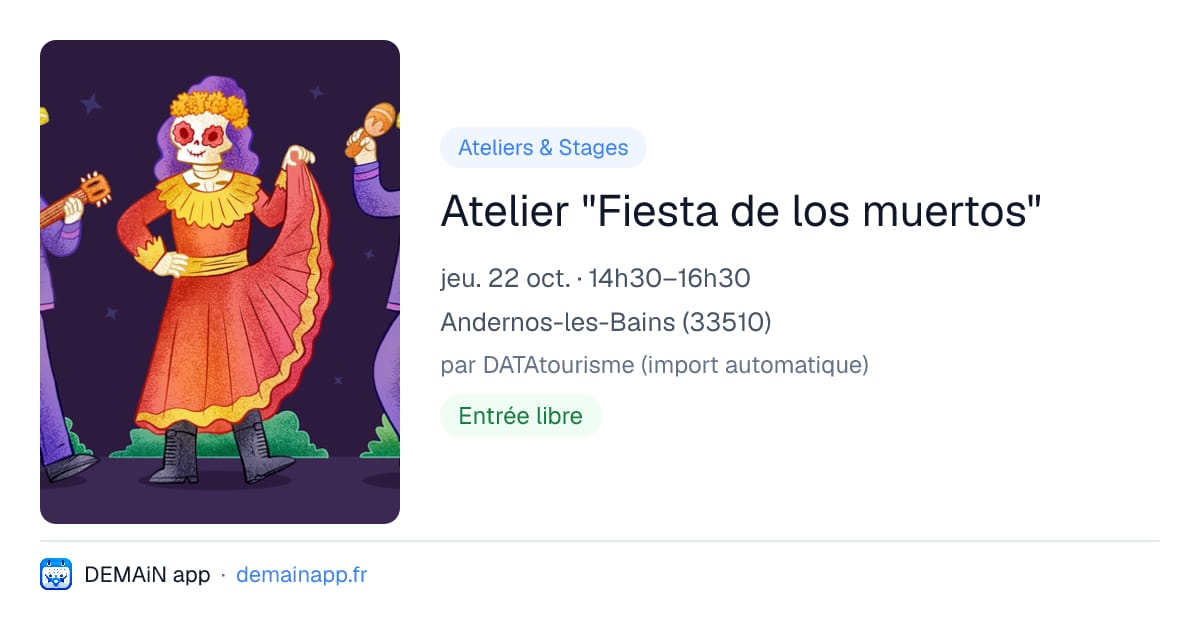 Atelier "Fiesta de los muertos" — Andernos-les-Bains