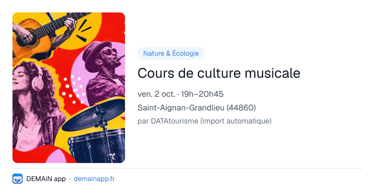 Cours de culture musicale — Saint-Aignan-Grandlieu