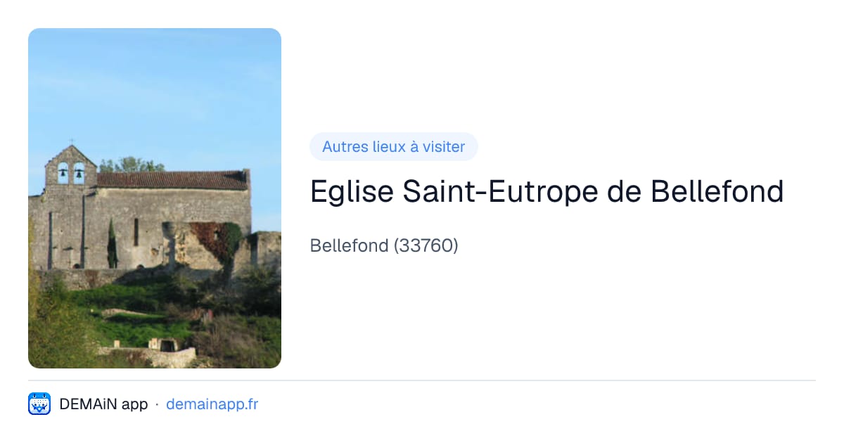 Eglise Saint-Eutrope de Bellefond — Bellefond