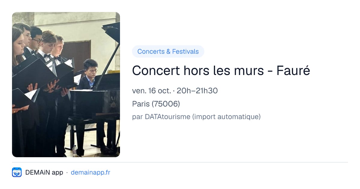 Concert hors les murs - Fauré — Paris