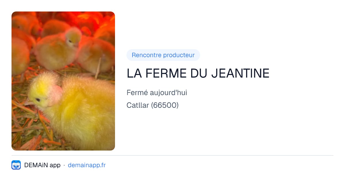 LA FERME DU JEANTINE — Catllar