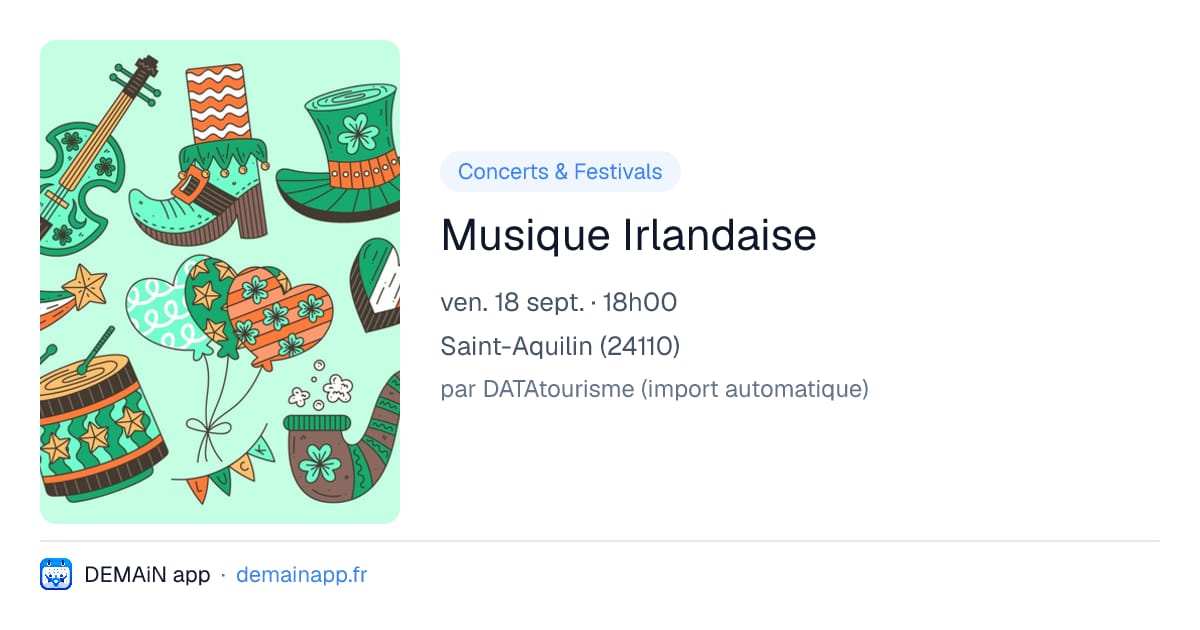 Musique Irlandaise — Saint-Aquilin
