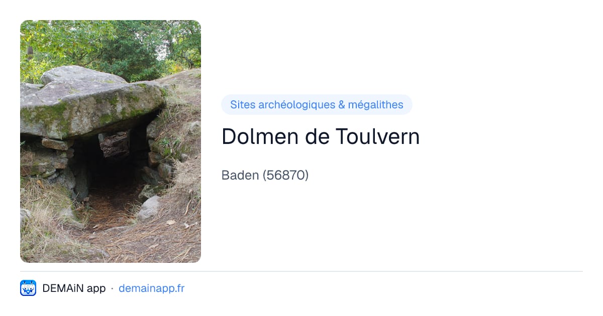 Dolmen de Toulvern — Baden